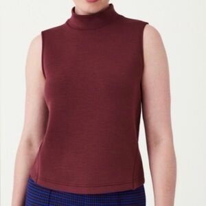 SPANX AirEssentials Sleeveless Mock Neck Spice Traveling Comfort Soft Tank XL